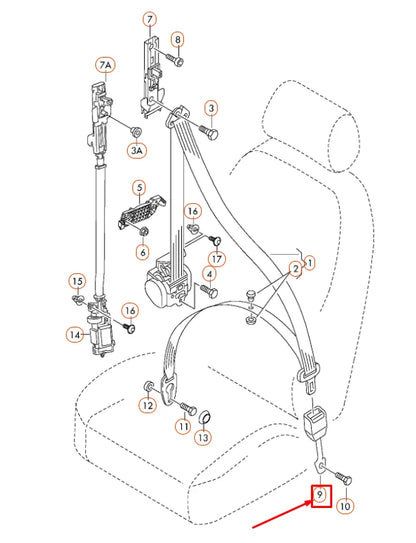 NEW AUDI A4 B8 FRONT LEFT SEAT LATCH 8K0857755G01C ORIGINAL