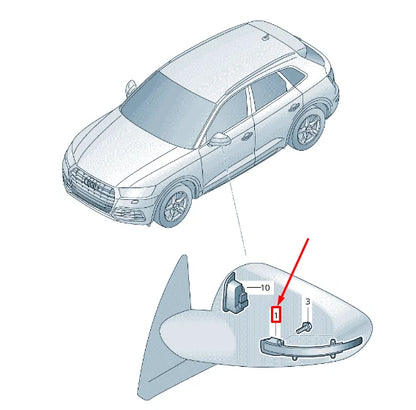 NEW AUDI Q5 FY FRONT RIGHT DOOR MIRROR TURN INDICATOR 80A949102 ORIGINAL