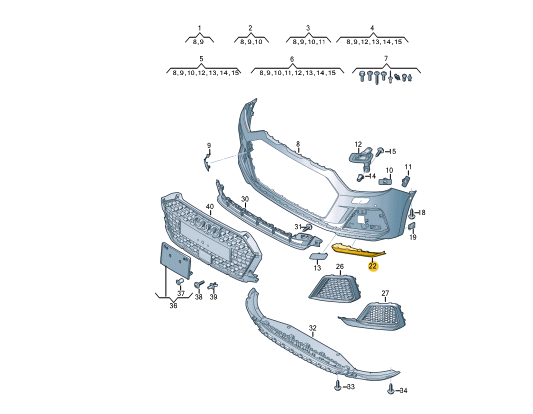 NEW AUDI A1 SPORTBACK GB FRONT RIGHT BUMPER SPOILER 82A8070629B9 ORIGINAL