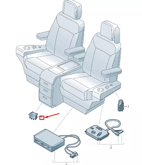 NEW VW TRANSPORTER VI T6 COOLBOX SWITCH JNV927225