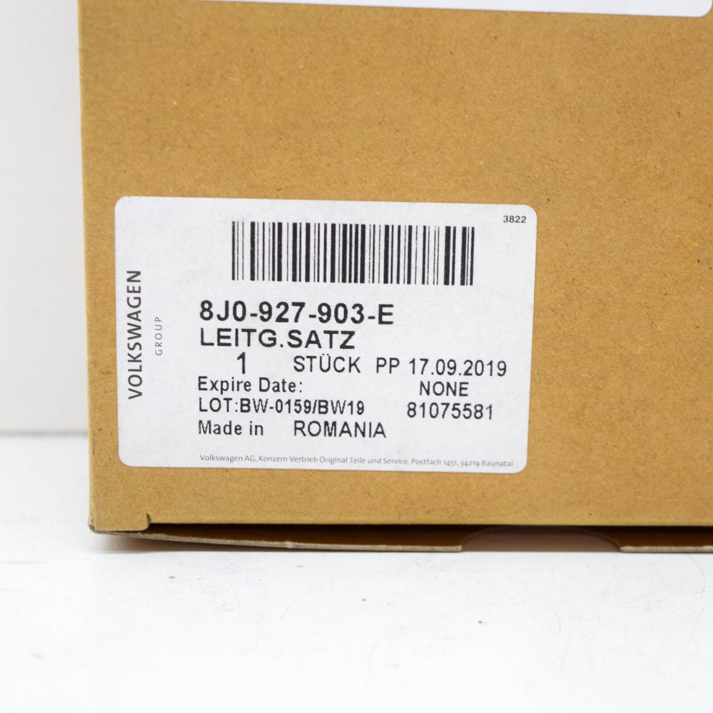 NEW AUDI TT 8J FRONT SHOCK ABSORBER WIRING HARNESS 8J0927903E ORIGINAL