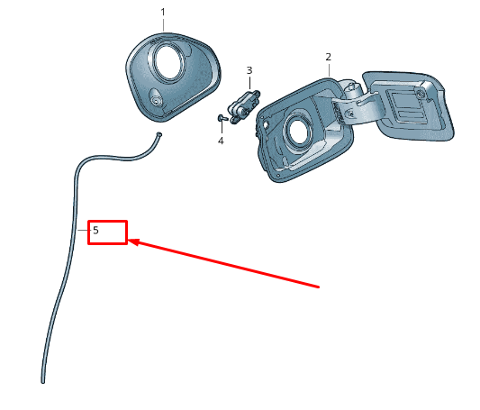 new vw sharan 7n fuel filler housing drain hose 3d0809937b original