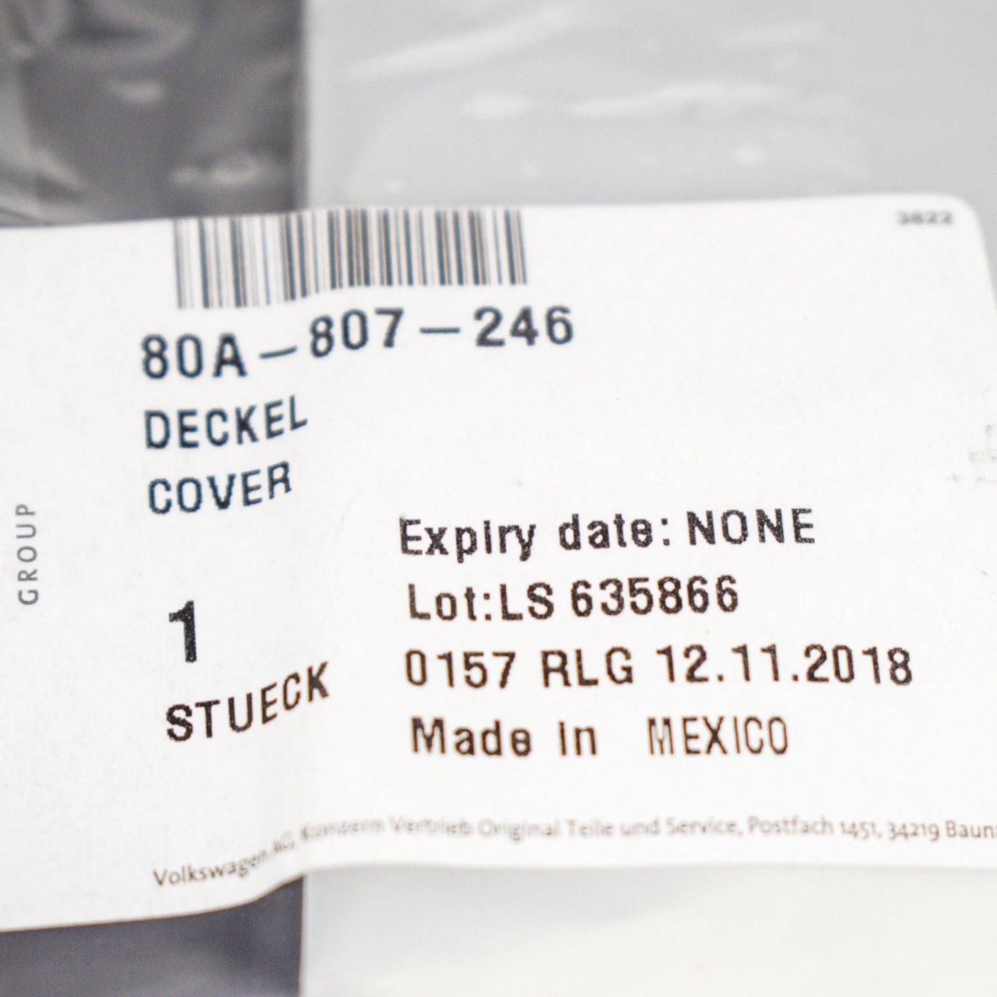 NEW AUDI Q5 80A FRONT RIGHT AIR INTAKE GUIDE GRILL END CAP 80A807246 GENUINE