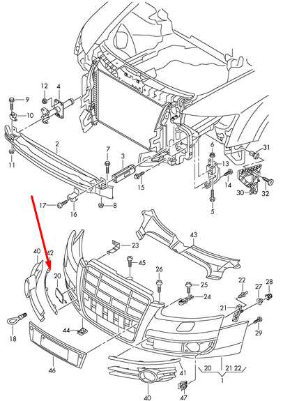 new audi a6 c7 left fog light grille molding trim 4f0853065a2zz 2012 original