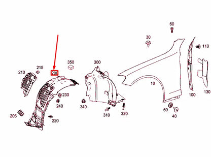 NEW MERCEDES-BENZ C W205 FRONT LEFT WHEEL HOUSING LINER A2056903101 ORIGINAL