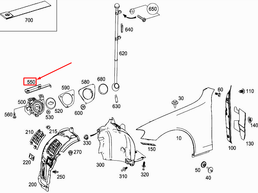 new mercedes-benz e w213 front left fender threaded plate a2138100111 original