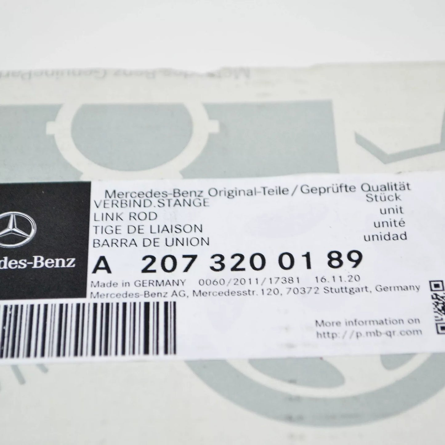 NEW MERCEDES-BENZ C W204 FRONT LEFT HEADLIGHT LEVEL SENSOR A2073200189 ORIGINAL