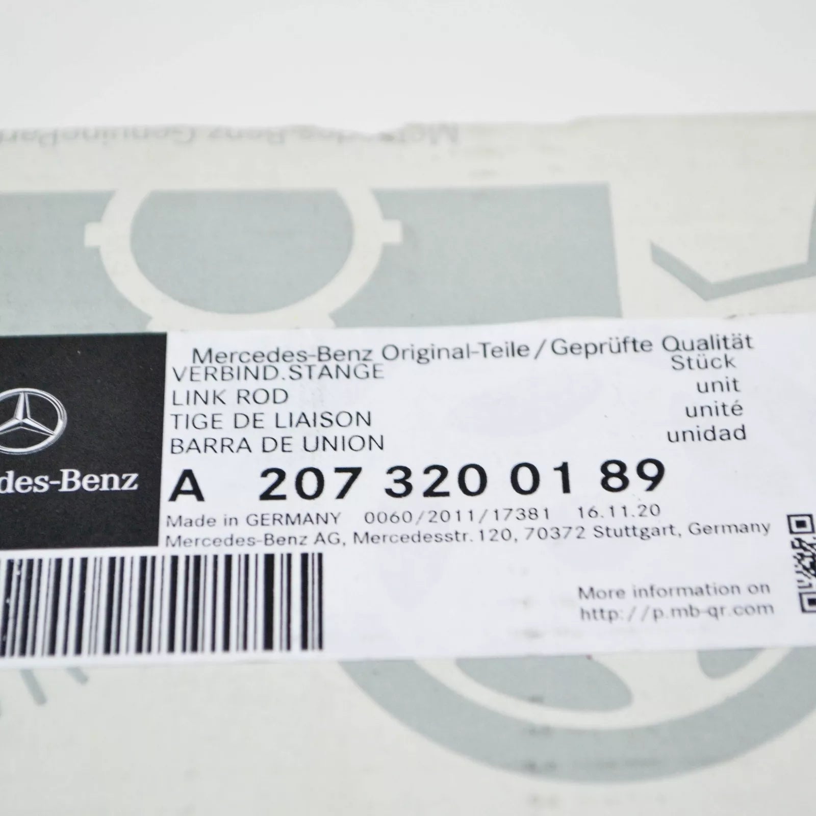 NEW MERCEDES-BENZ C W204 FRONT LEFT HEADLIGHT LEVEL SENSOR A2073200189 ORIGINAL