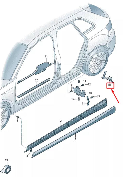 NEW AUDI RS3 REAR LEFT WHEEL COVER 8V5853827A