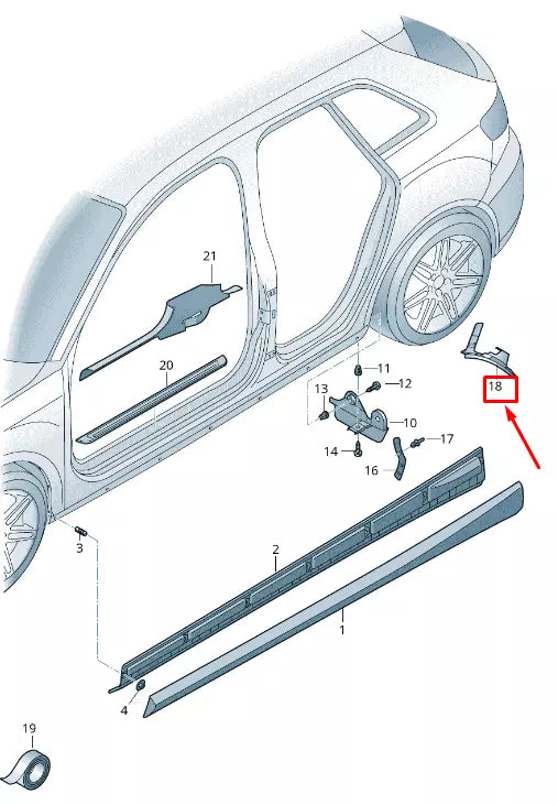 NEW AUDI RS3 REAR LEFT WHEEL COVER 8V5853827A