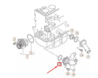 NEW AUDI A1 MK1 COOLANT REGULATOR O-RING 06B121119B ORIGINAL