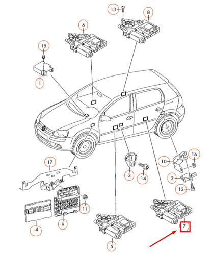 NEW VW GOLF MK6 REAR LEFT DOOR WINDOW REGULATOR MOTOR 5K0959703CVW2 ORIGINAL