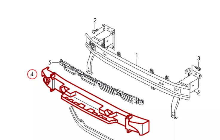 NEW VOLKSWAGEN T-ROC FRONT BUMPER IMPACT FOAM 2GA807248A ORIGINAL