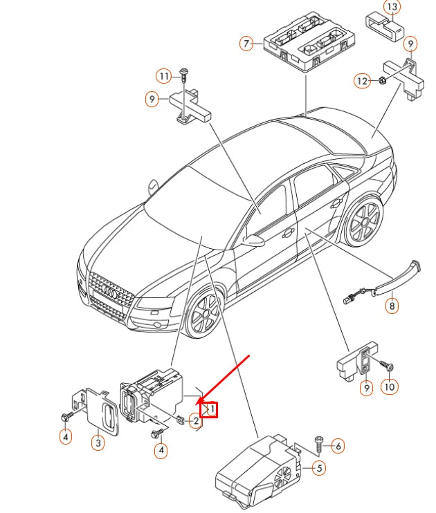 NEW AUDI A4 B8 IGNITION STARTER SWITCH 8K0909131D