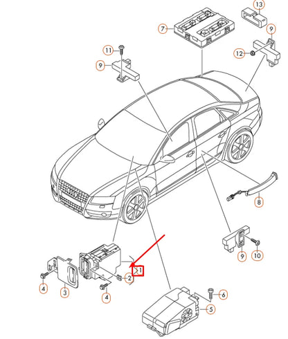 NEW AUDI A4 B8 IGNITION STARTER SWITCH 8K0909131D
