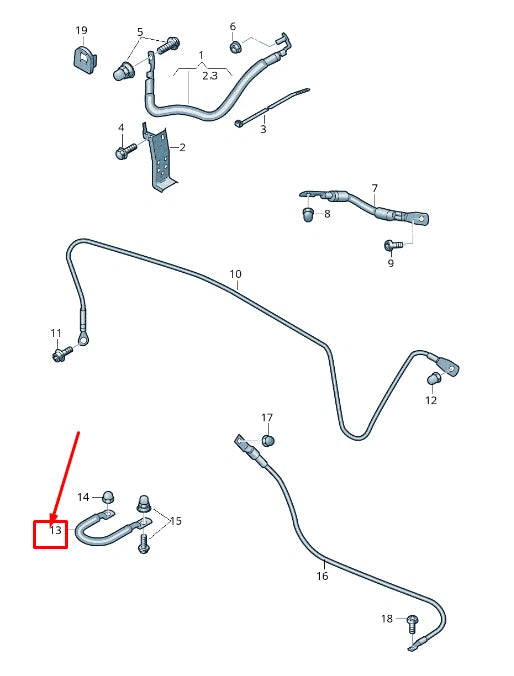 NEW AUDI A6 4A C8 HIGH-VOLTAGE BATTERY EARTH LINE 4K0971358