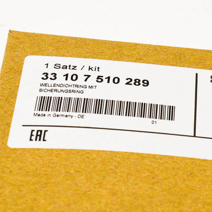 NEW BMW 5 E34 REAR AXLE SHAFT SEAL WITH LOCK RING 33107510289 7510289 ORIGINAL