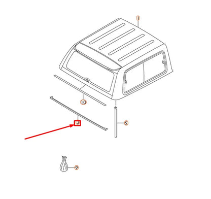 NEW VOLKSWAGEN AMAROK 2H HARDTOP LOWER LOAD FLAP SEAL 2H7829193A