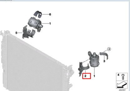 NEW BMW M5 F90 ELECTRIC WATER COOLANT PUMP HOLDER 17117854191 ORIGINAL