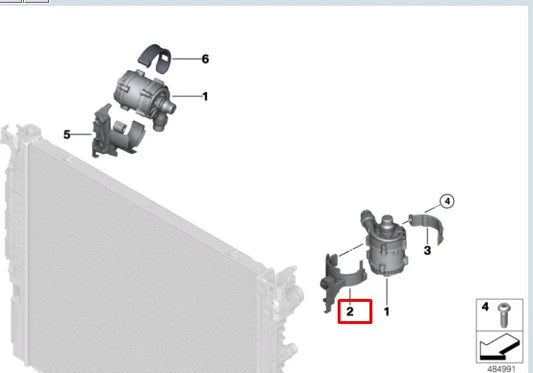 NEW BMW M5 F90 ELECTRIC WATER COOLANT PUMP HOLDER 17117854191 ORIGINAL