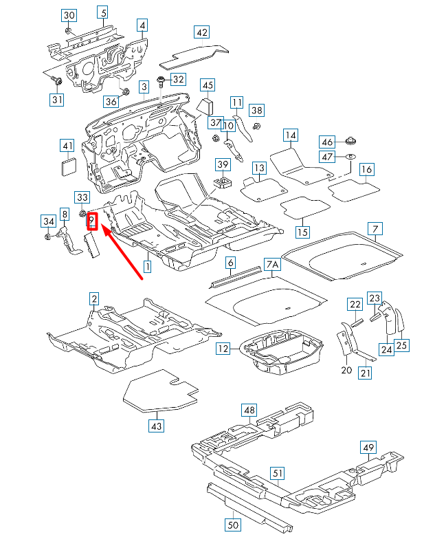 NEW VOLKSWAGEN ARTEON 3H7 DRIVERS FOOTREST COVER LHD 5Q1864777C4PK ORIGINAL