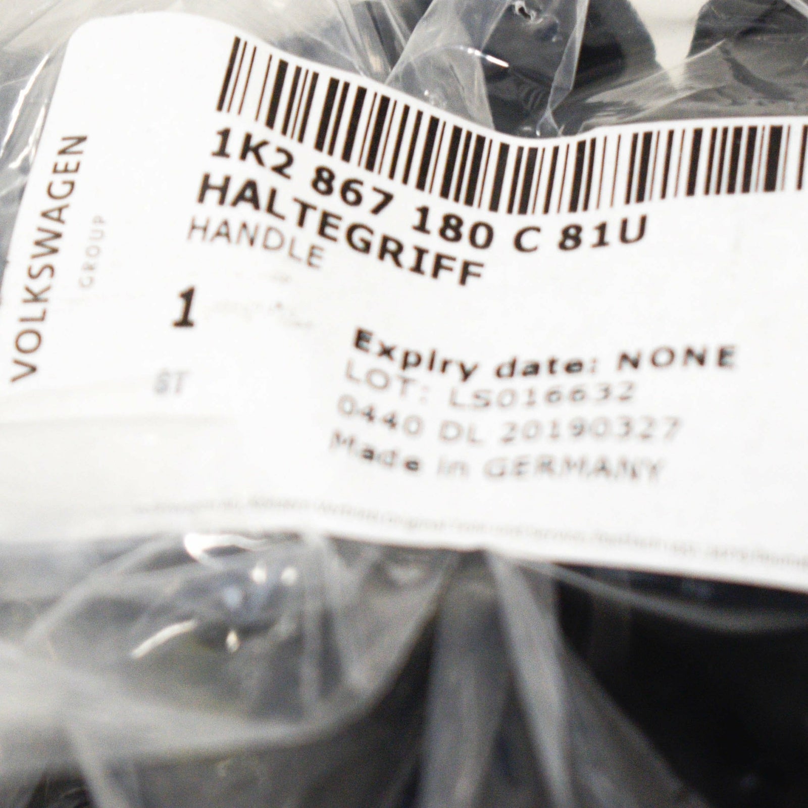 NEW VW EOS 1F7 FRONT RIGHT DOOR GRAB HANDLE BRACKET RHD 1K2867180C81U ORIGINAL