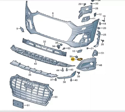 NEW AUDI Q5 SQ5 80A FRONT BUMPER RIGHT PDC SENSOR HOLDER 80A919268F ORIGINAL