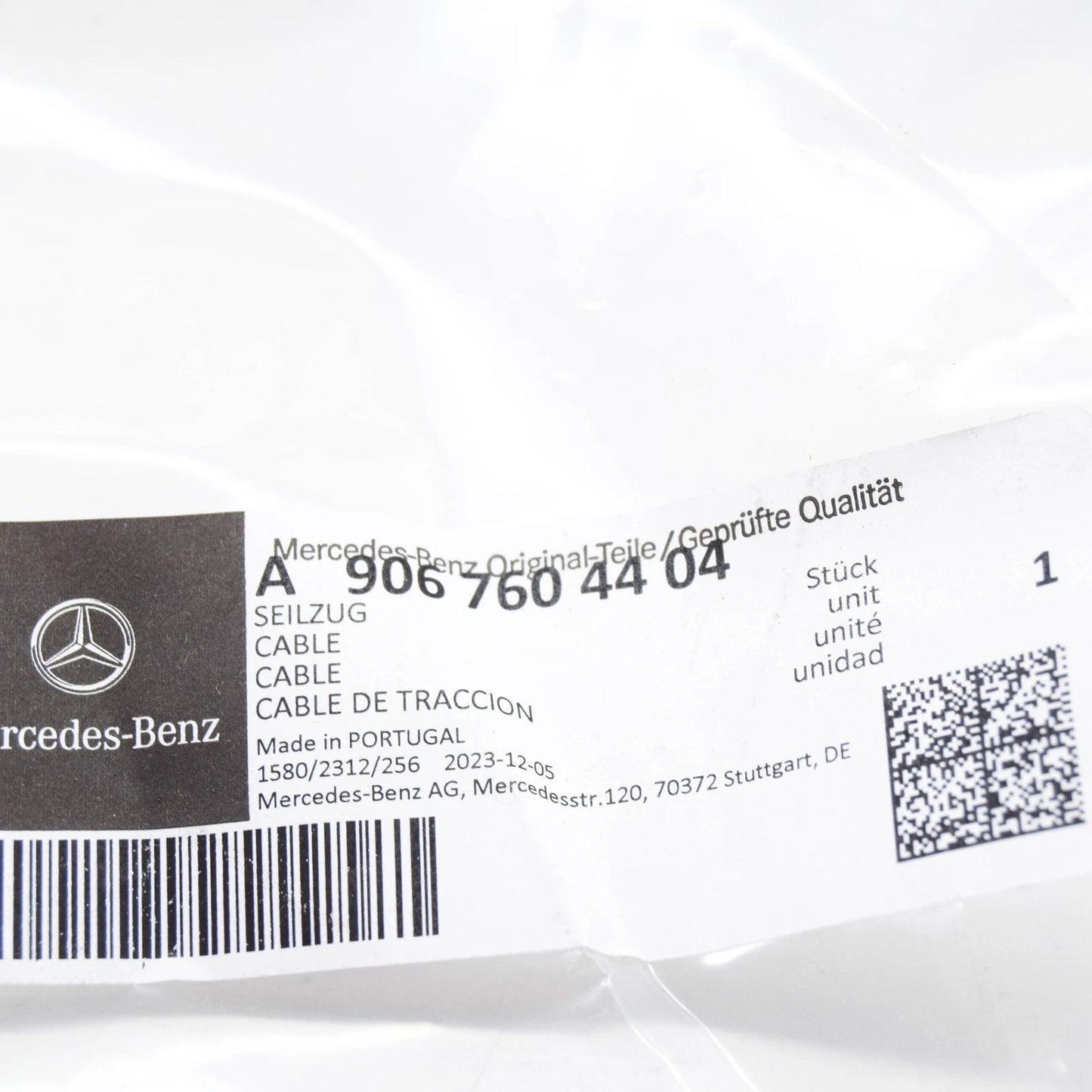NEW MERCEDES-BENZ SPRINTER W906 SLIDING DOOR RIGHT CABLE A9067604404 ORIGINAL