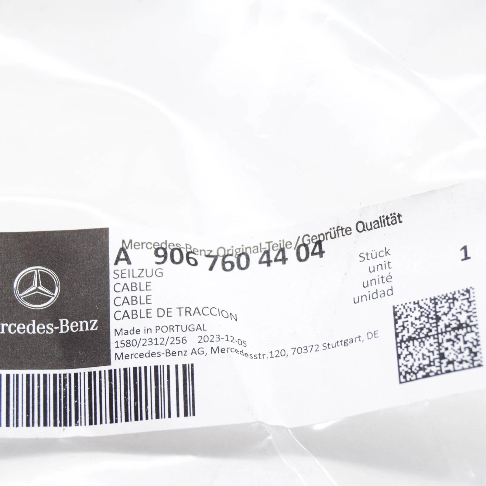NEW MERCEDES-BENZ SPRINTER W906 SLIDING DOOR RIGHT CABLE A9067604404 ORIGINAL
