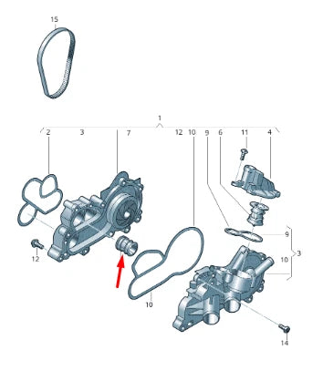 NEW AUDI A1 S1 MK1 COOLANT THERMOSTAT 04E121113F ORIGINAL