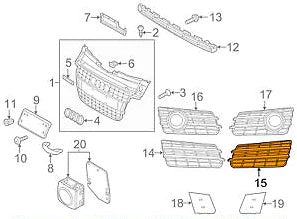 NEW AUDI A7 4G FRONT BUMPER LEFT LOWER GRILLE 4G88076819B9 2013 GENUINE