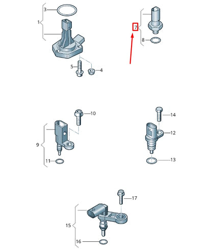 NEW VOLKSWAGEN T-ROC A11 OIL PRESSURE SENDER 06K919081 ORIGINAL