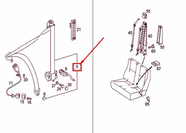 NEW MERCEDES-BENZ SPRIBNTER 903 FRONT RIGHT SEAT BELT A0038607585 ORIGINAL