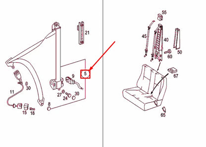 NEW MERCEDES-BENZ SPRIBNTER 903 FRONT RIGHT SEAT BELT A0038607585 ORIGINAL