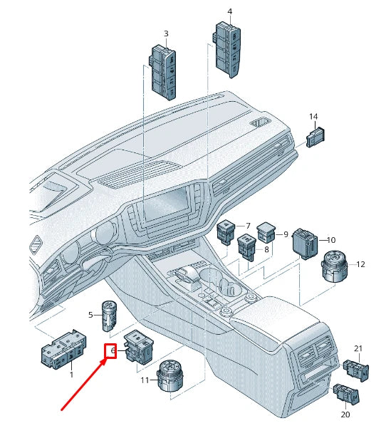 NEW VW TOUAREG CR ELECTROMECHANICAL PARKING BRAKE SWITCH 761927225ICX