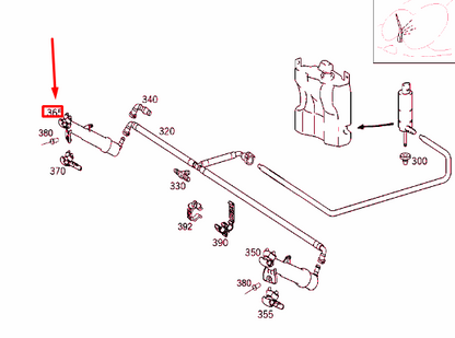 NEW MERCEDES-BENZ C W203 RIGHT WASHER TELESCOPIC NOZZLE A2048600447 ORIGINAL
