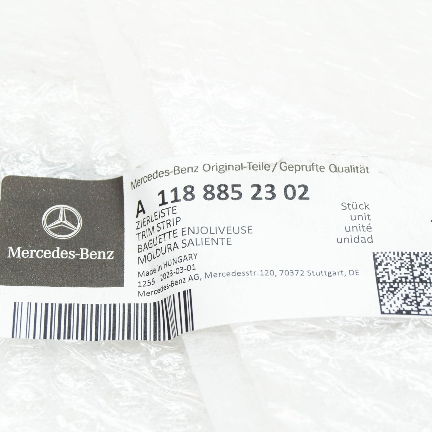 NEW MERCEDES-BENZ CLA COUPE C118 REAR LEFT STRIP TRIM A1188852302 ORIGINAL