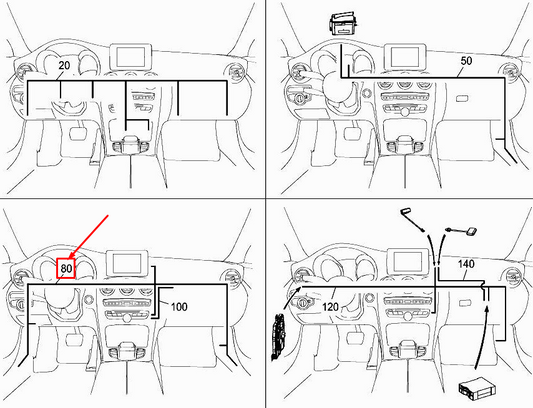 new mercedes-benz c w205 telematic electrical wiring harness a2055409426