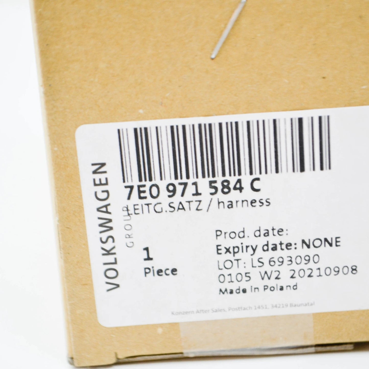 NEW VOLKSWAGEN AMAROK STEERING WHEEL WIRING SET 7E0971584C