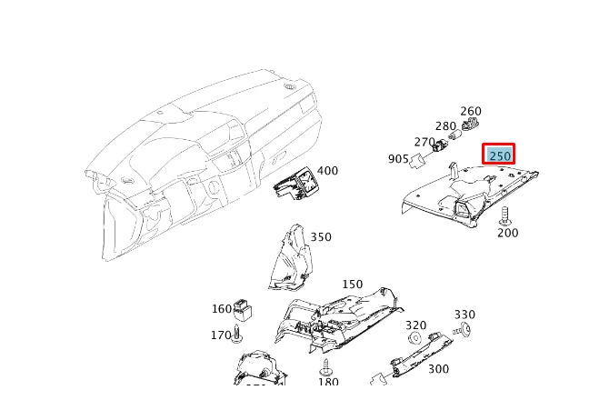 NEW MERCEDES-BENZ E W212 DASH FOOTWELL TRIM LOWER LHD A21268099019051 ORIGINAL