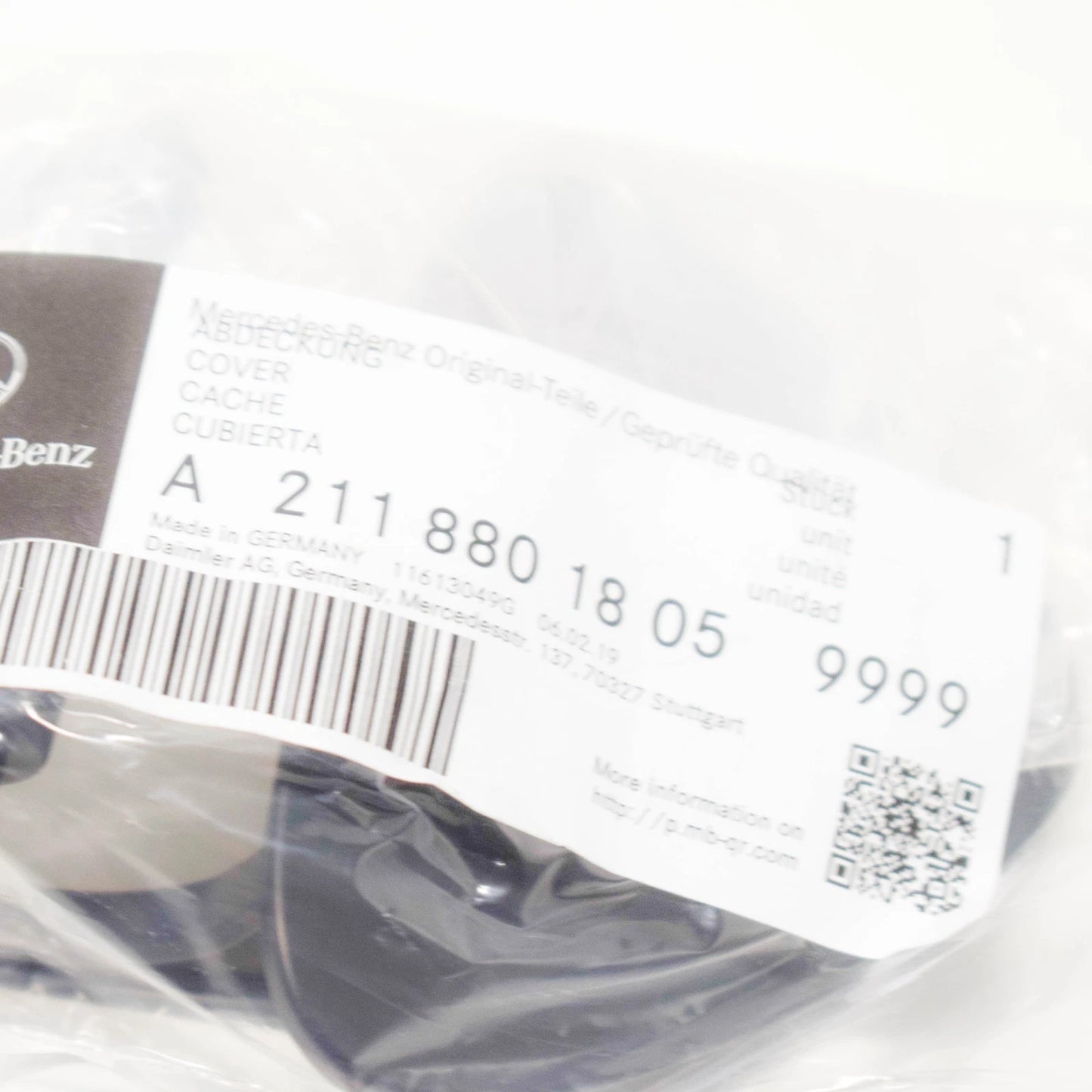 NEW MB E W211 FRONT RIGHT HEADLIGHT WASHER COVER CAP A21188018059999