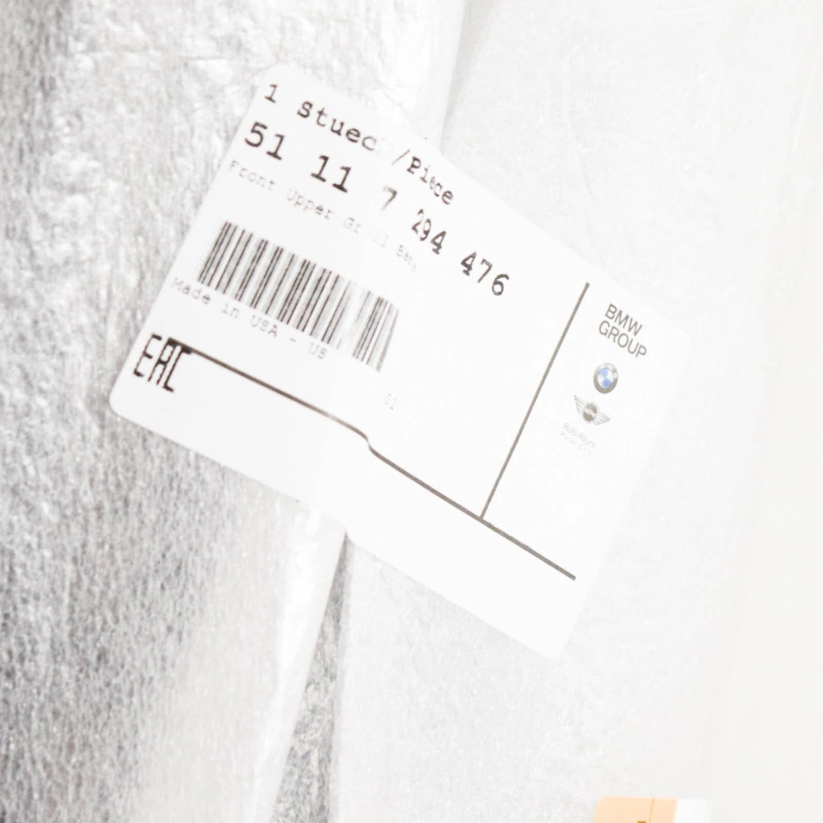 NEW BMW X5 F15 FRONT BUMPER UPPER CENTER GRILLE 51117294476 7294476 2015