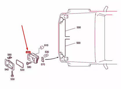 NEW MERCEDES-BENZ G W463 FRONT RIGHT FOG LIGHT A002820285664 ORIGINAL