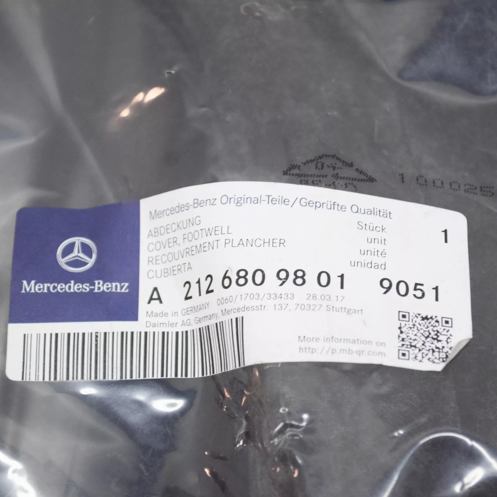 NEW MERCEDES-BENZ E W212 LOWER DASHBOARD TRIM PANEL A21268098019051 ORIGINAL