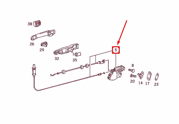 NEW MERCEDES-BENZ ML W163 REAR RIGHT DOOR LOCK A1637302235 ORIGINAL