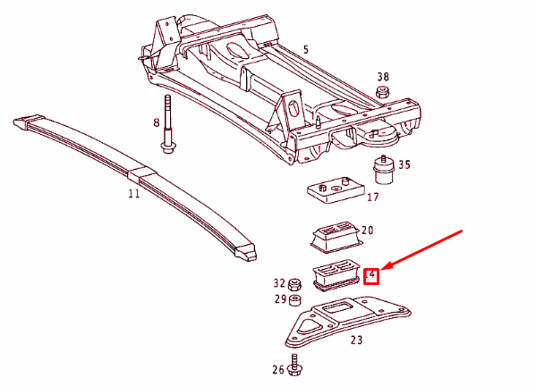 new mercedes-benz sprinter 903 front subframe spring bearing a9013222119