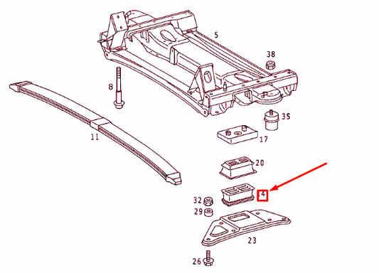 new mercedes-benz sprinter 903 front subframe spring bearing a9013222119