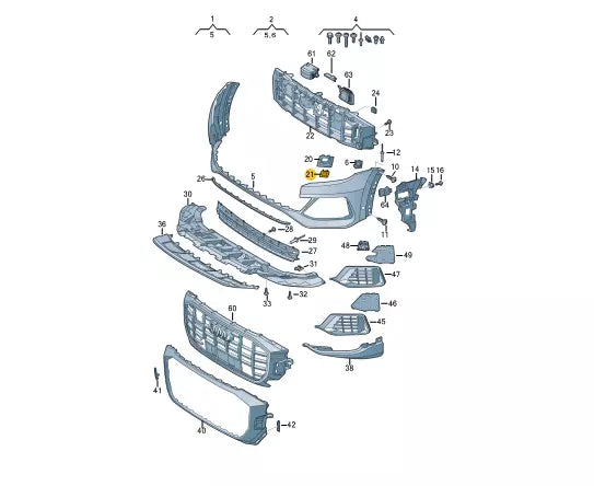 NEW AUDI Q8 4MN FRONT RIGHT DUMMY COVER 4M8807754Y9B