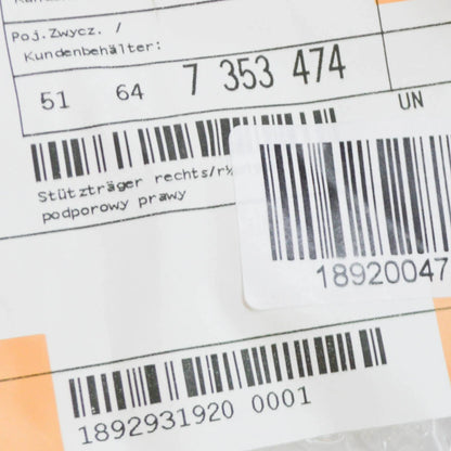 NEW BMW I12 FRONT RADI. SUPPORT RIGHT SIDE STRUT BAR 7353474 51647353474