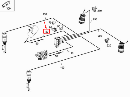 new mercedes-benz e w213 compressed air line a2903270000 original